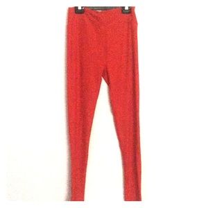 DONATING SOON LulaRoe Solid Blood Orange OS Leggings NWOT